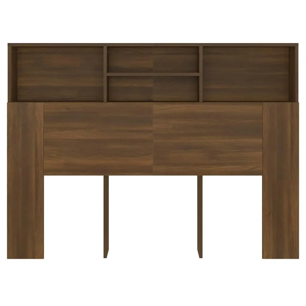 Headboard Cabinet Brown Oak 140x19x103.5 cm 817251