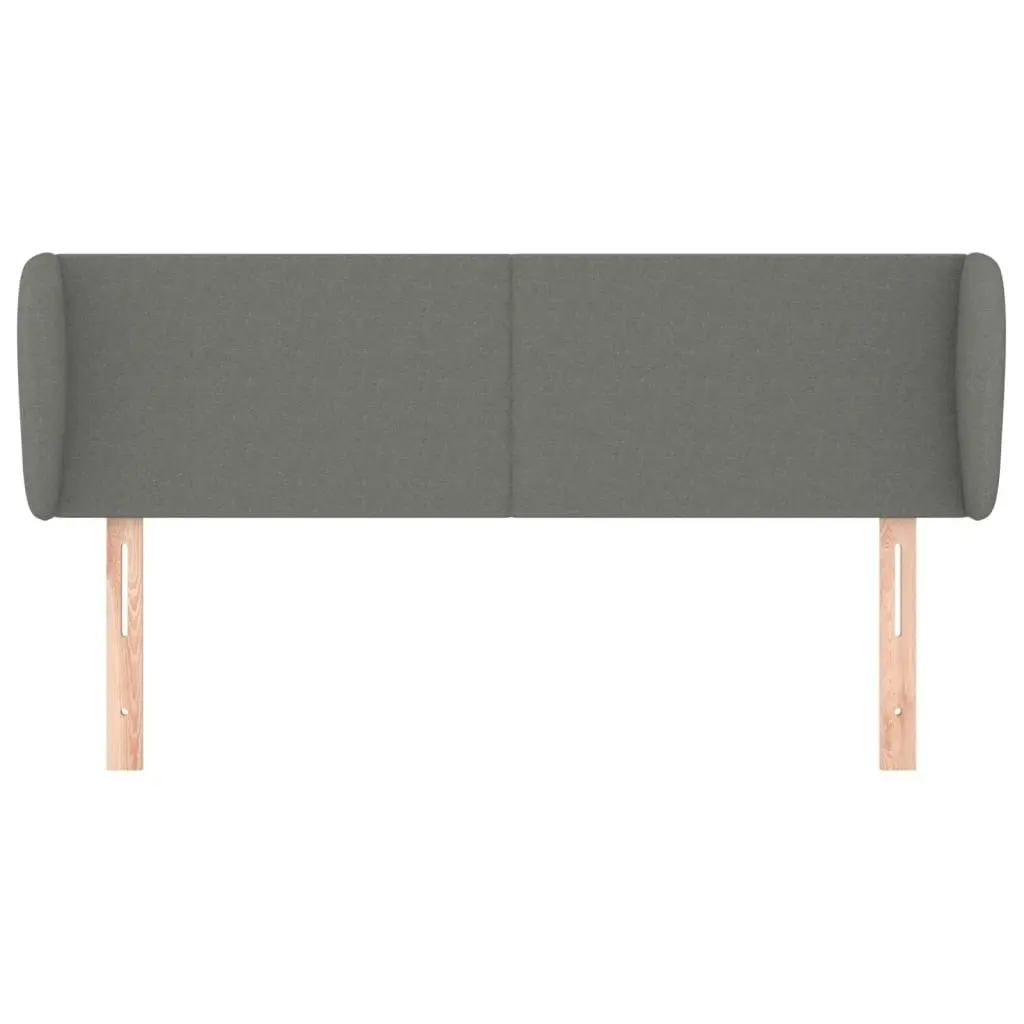 Headboard with Ears Dark Grey 147x23x78/88 cm Fabric 3116863