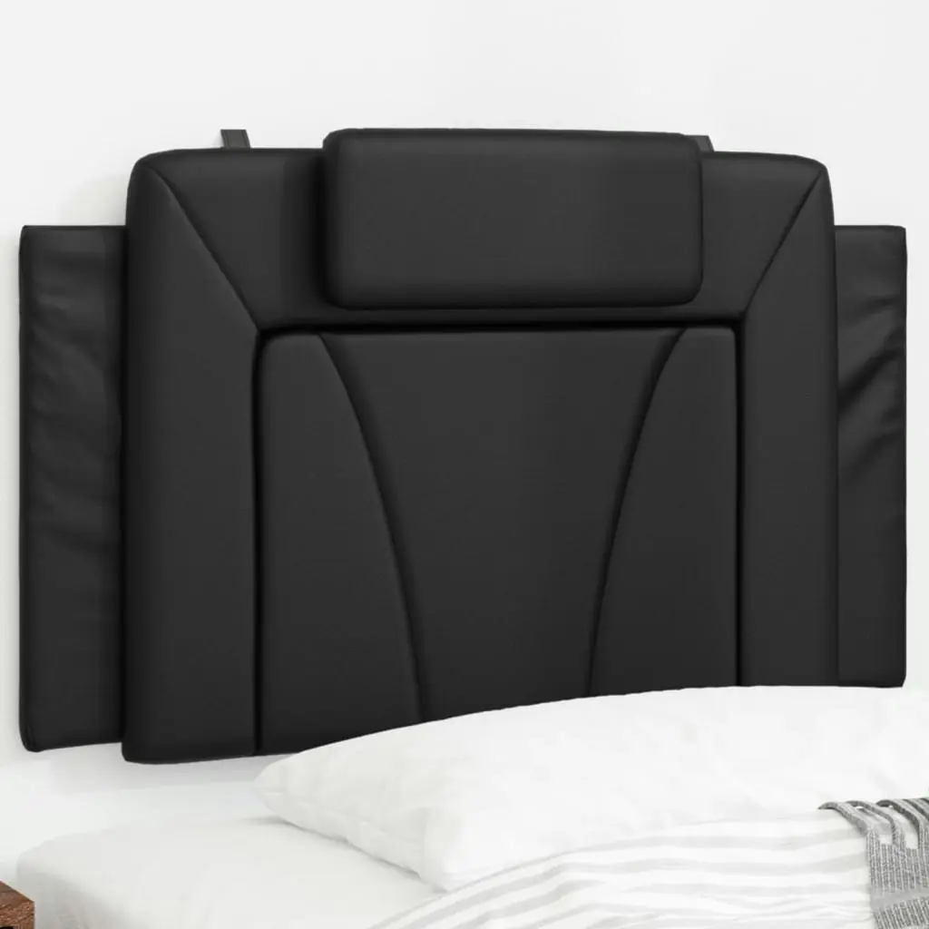 Headboard Cushion Black 90 cm Faux Leather 374767