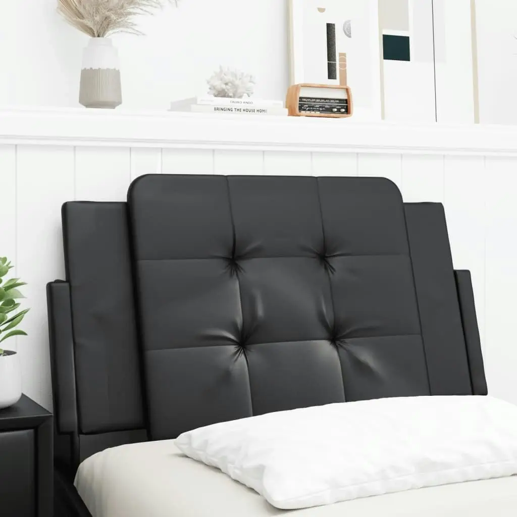 Headboard Cushion Black 90 cm Faux Leather 374836