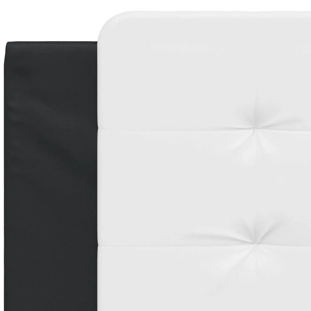 Headboard Cushion White and Black 107 cm Faux Leather 374897