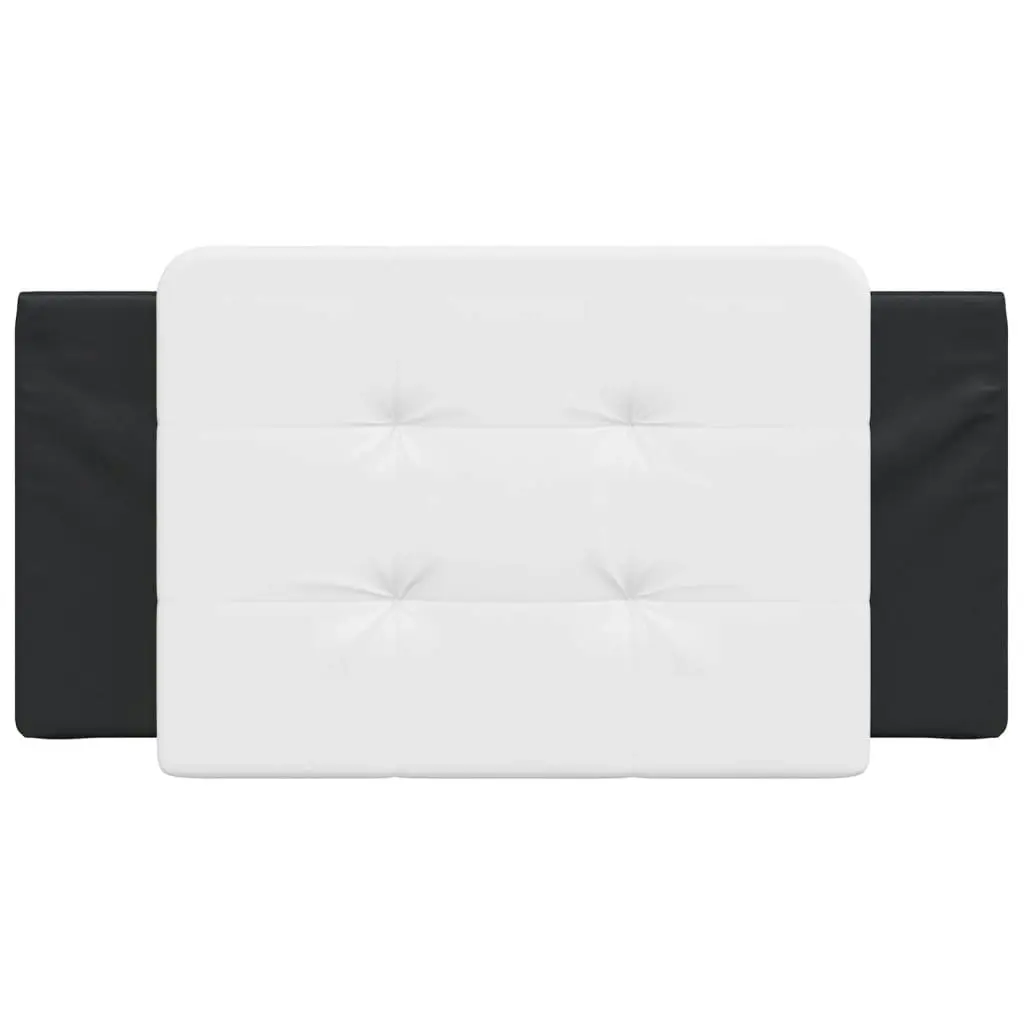 Headboard Cushion White and Black 107 cm Faux Leather 374897