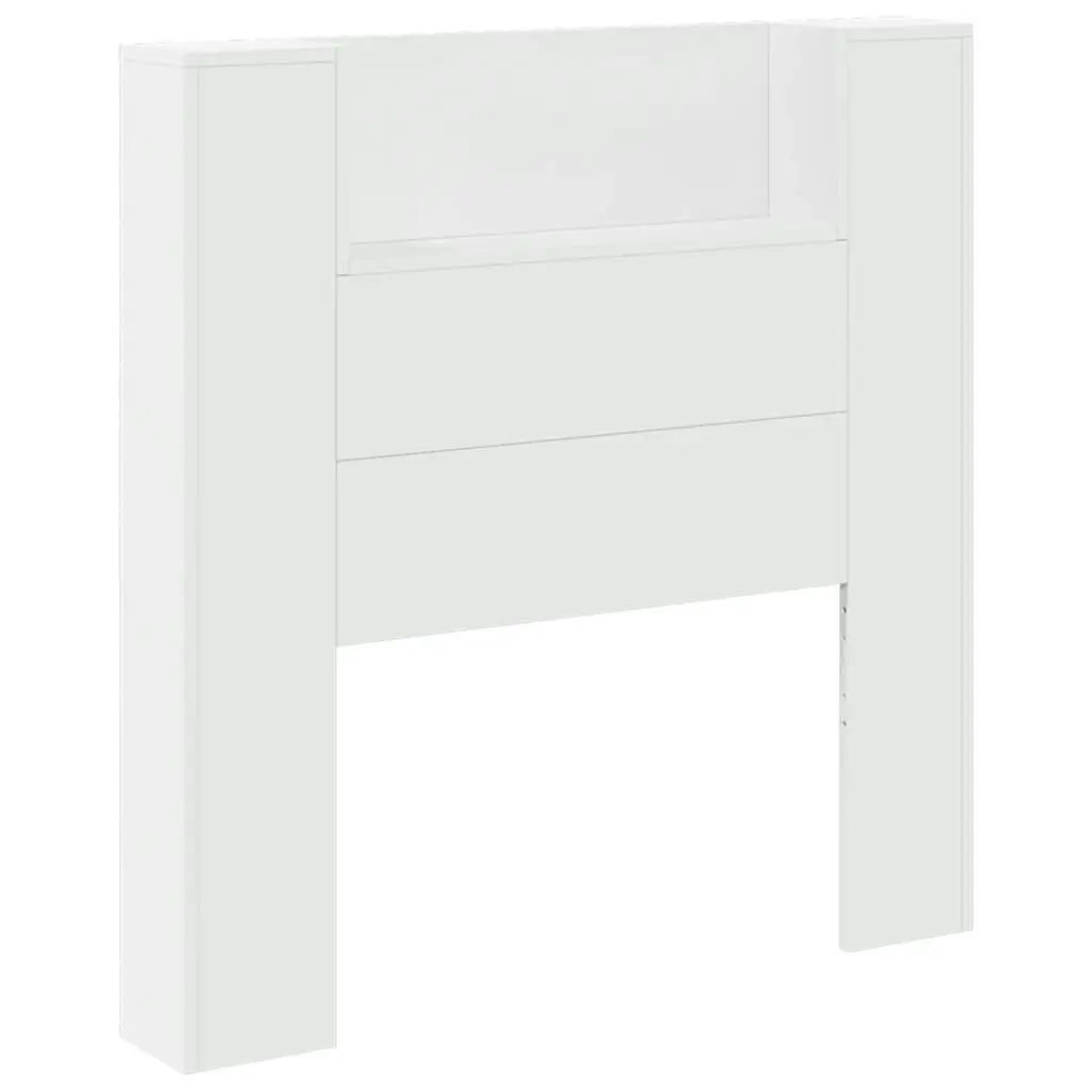 Headboard Cabinet with LED White 100x16.5x103.5 cm 839231