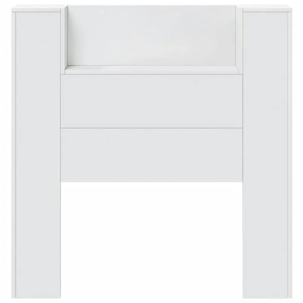 Headboard Cabinet with LED White 100x16.5x103.5 cm 839231