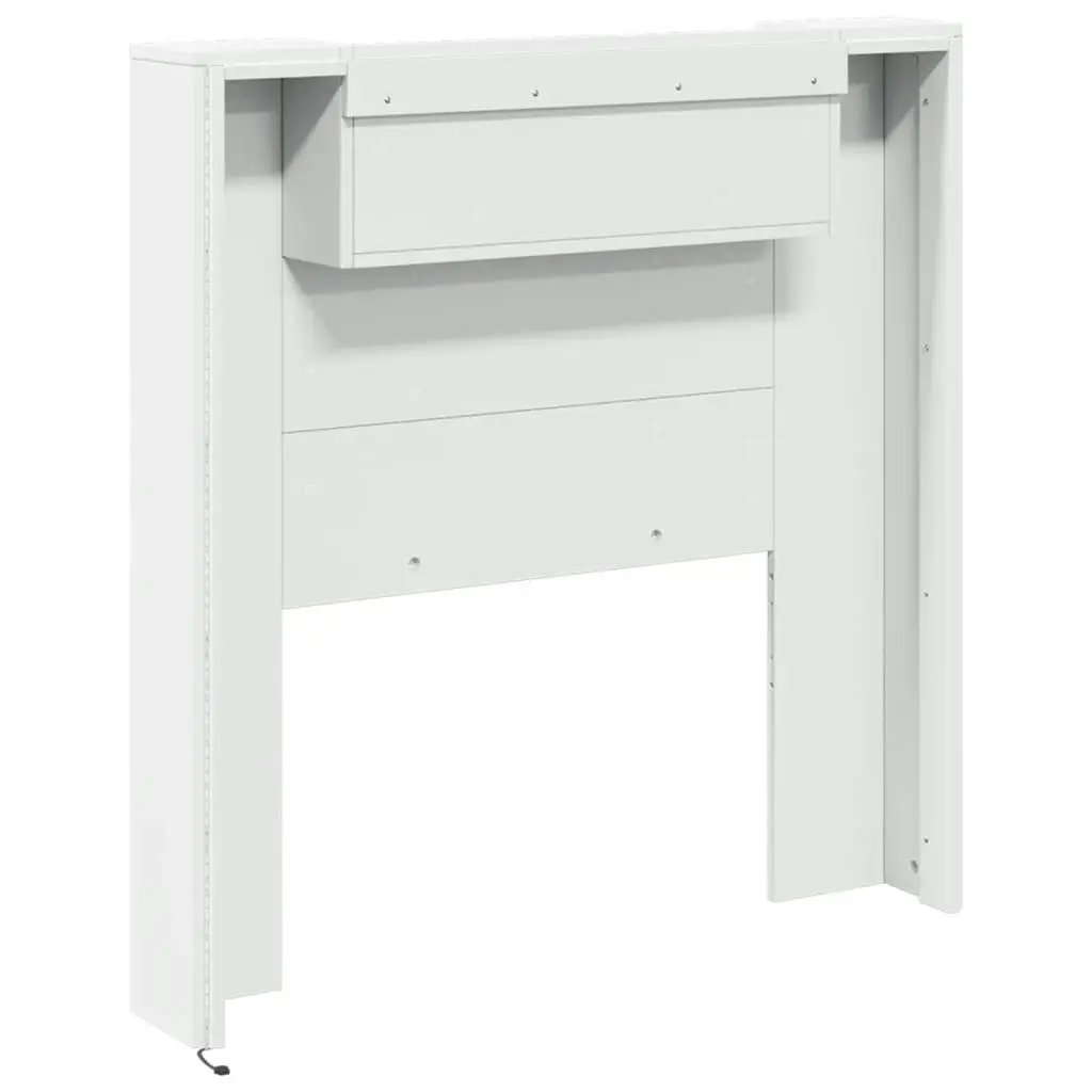 Headboard Cabinet with LED White 100x16.5x103.5 cm 839231