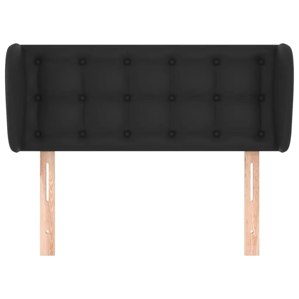 Headboard with Ears Black 103x23x78/88 cm Faux Leather 3117228