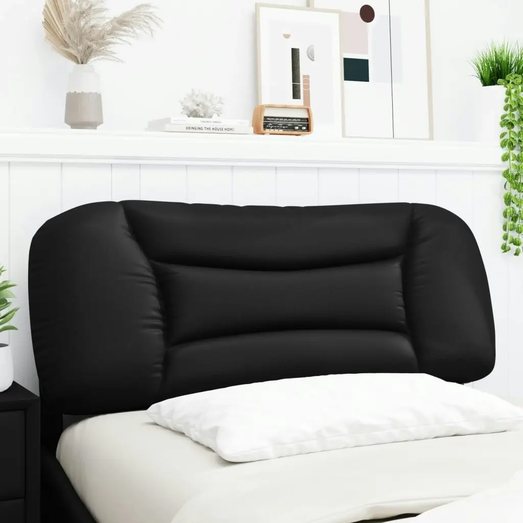 Headboard Cushion Black 107 cm King Single Faux Leather 374639