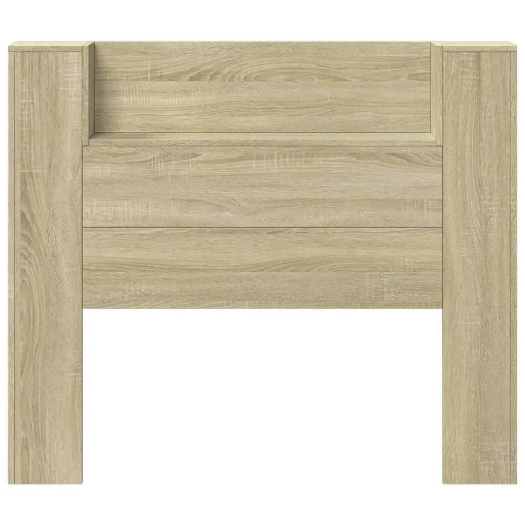 Headboard Cabinet with LED Sonoma Oak 120x16.5x103.5 cm 839240