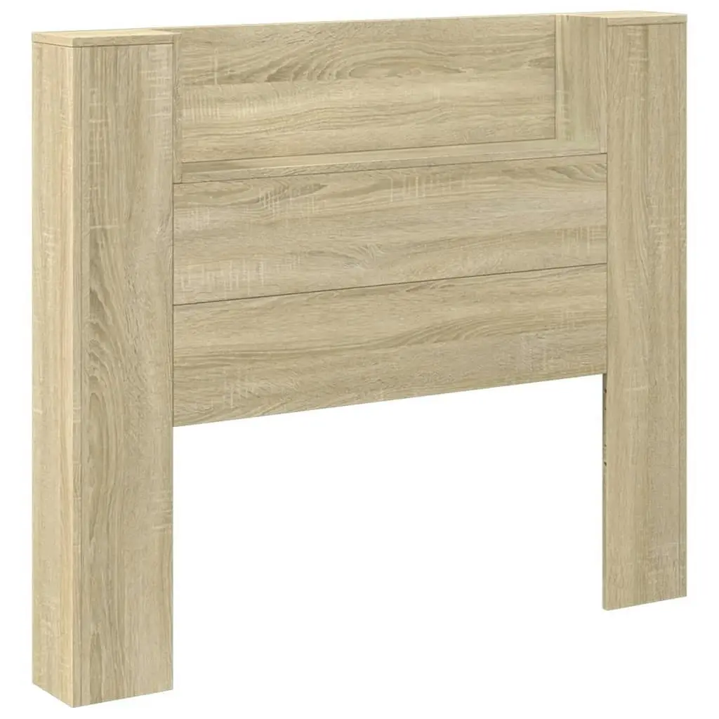 Headboard Cabinet with LED Sonoma Oak 120x16.5x103.5 cm 839240