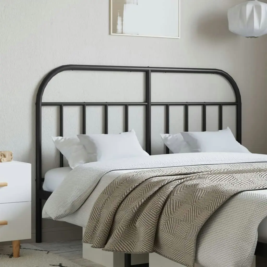 Metal Headboard Black 137 cm Double 353667