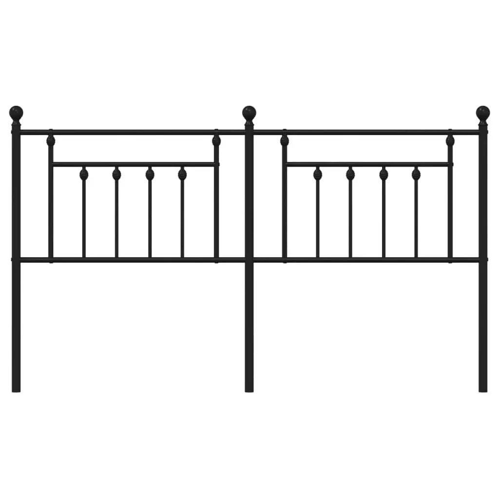 Metal Headboard Black 183 cm 353573