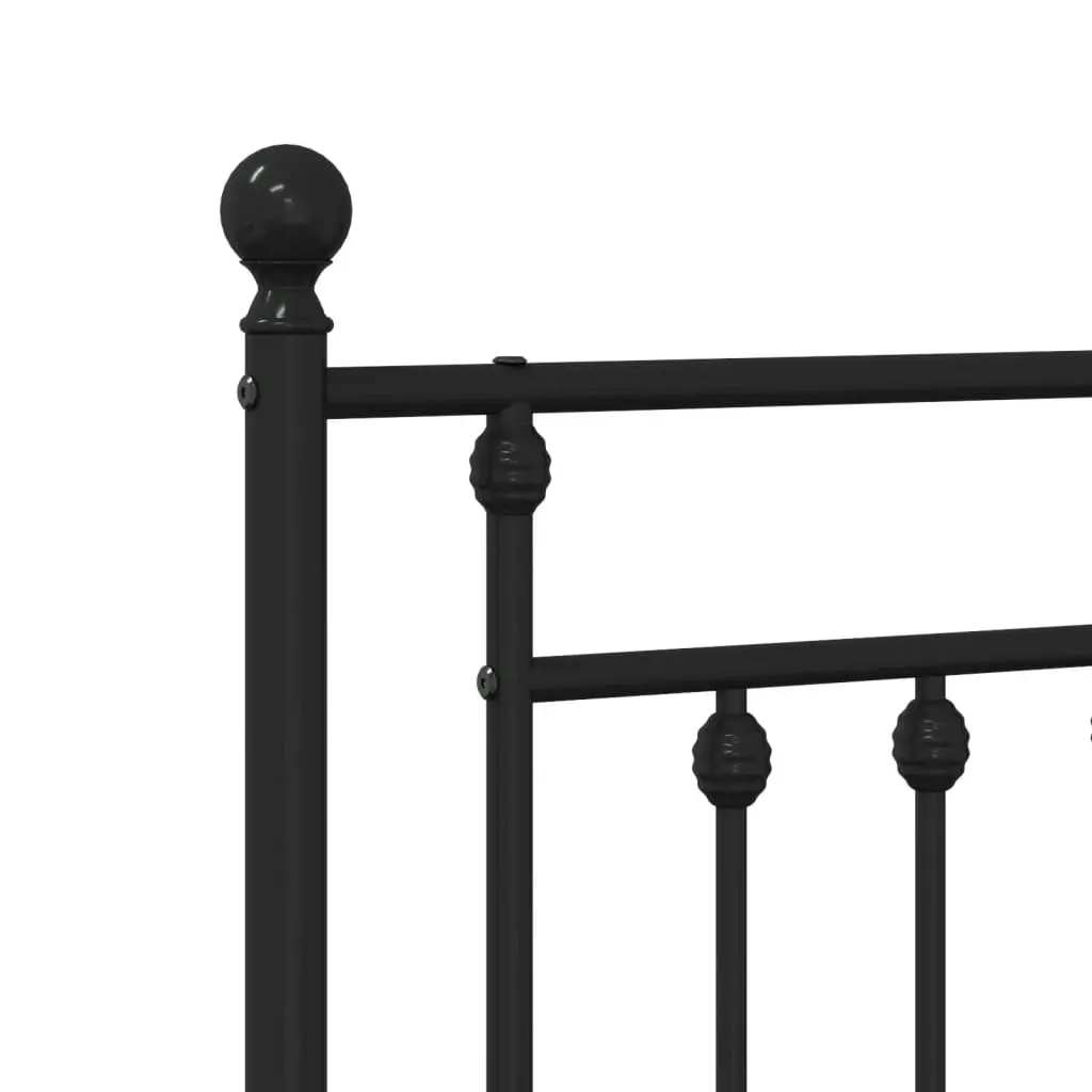 Metal Headboard Black 183 cm 353573