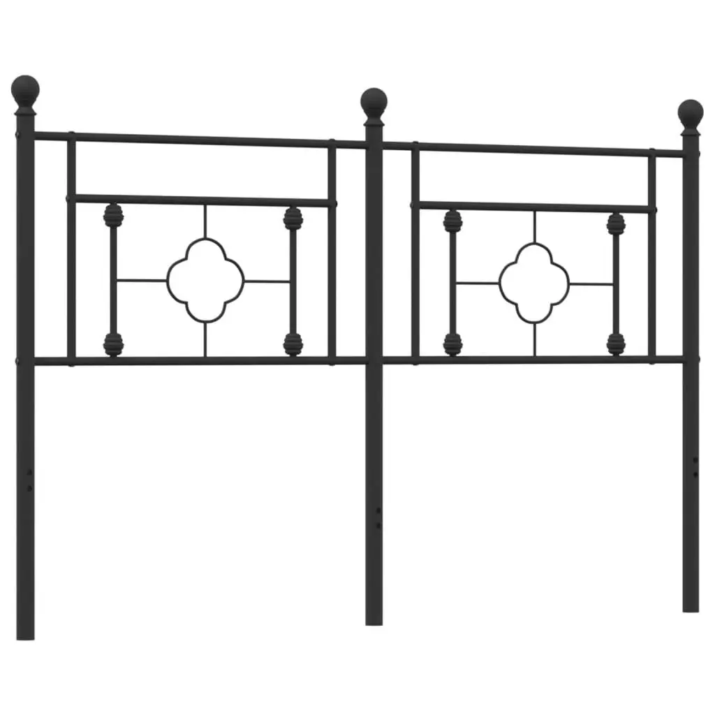 Metal Headboard Black 137 cm Double 374371