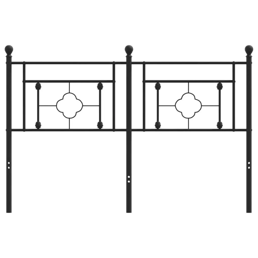 Metal Headboard Black 137 cm Double 374371