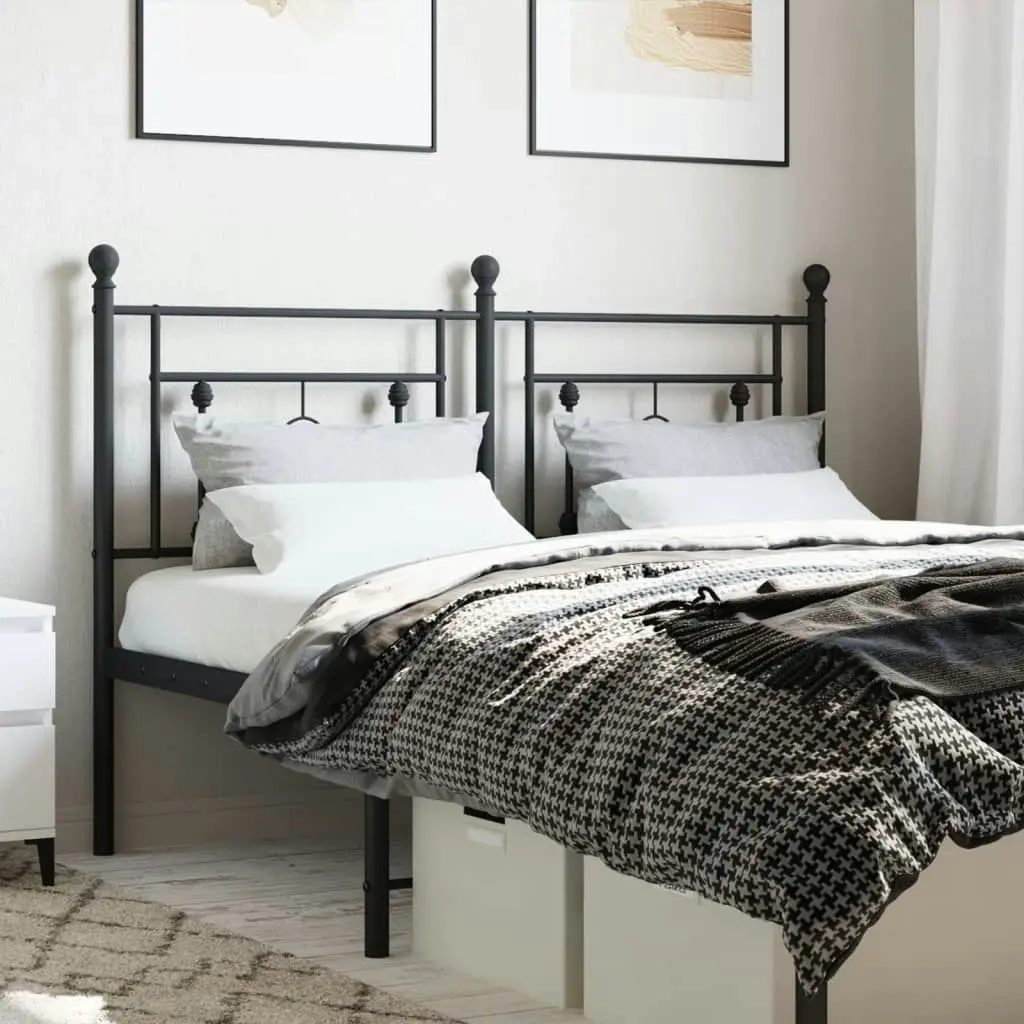 Metal Headboard Black 137 cm Double 374371