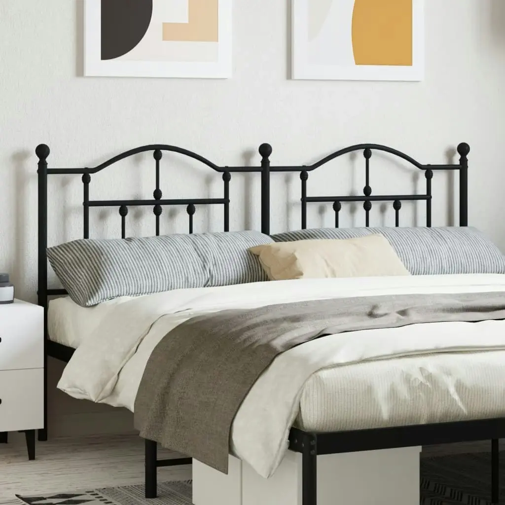 Metal Headboard Black 183 cm 353475