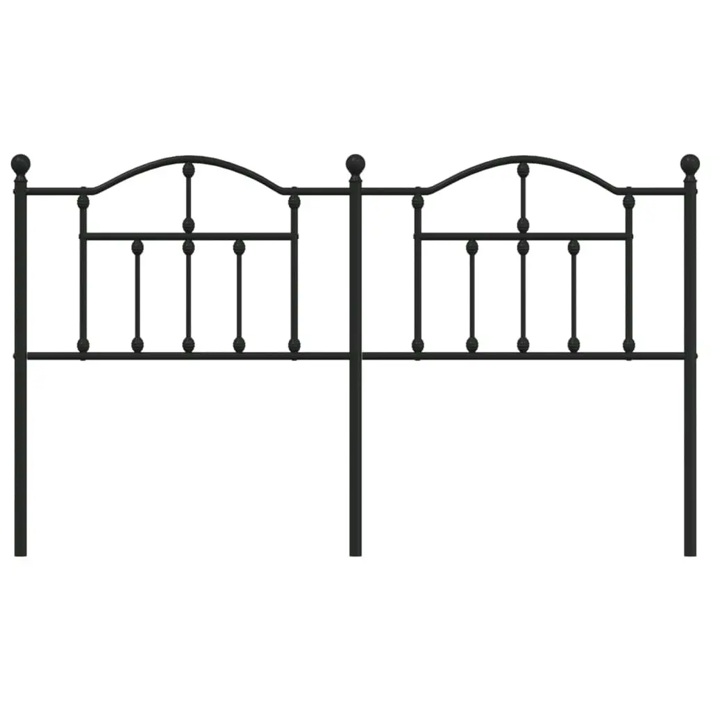 Metal Headboard Black 183 cm 353475