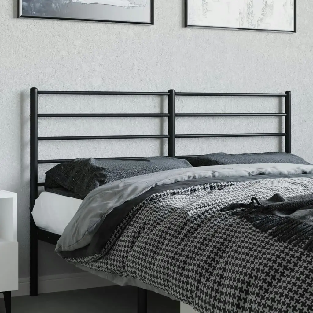 Metal Headboard Black 135 cm 352351