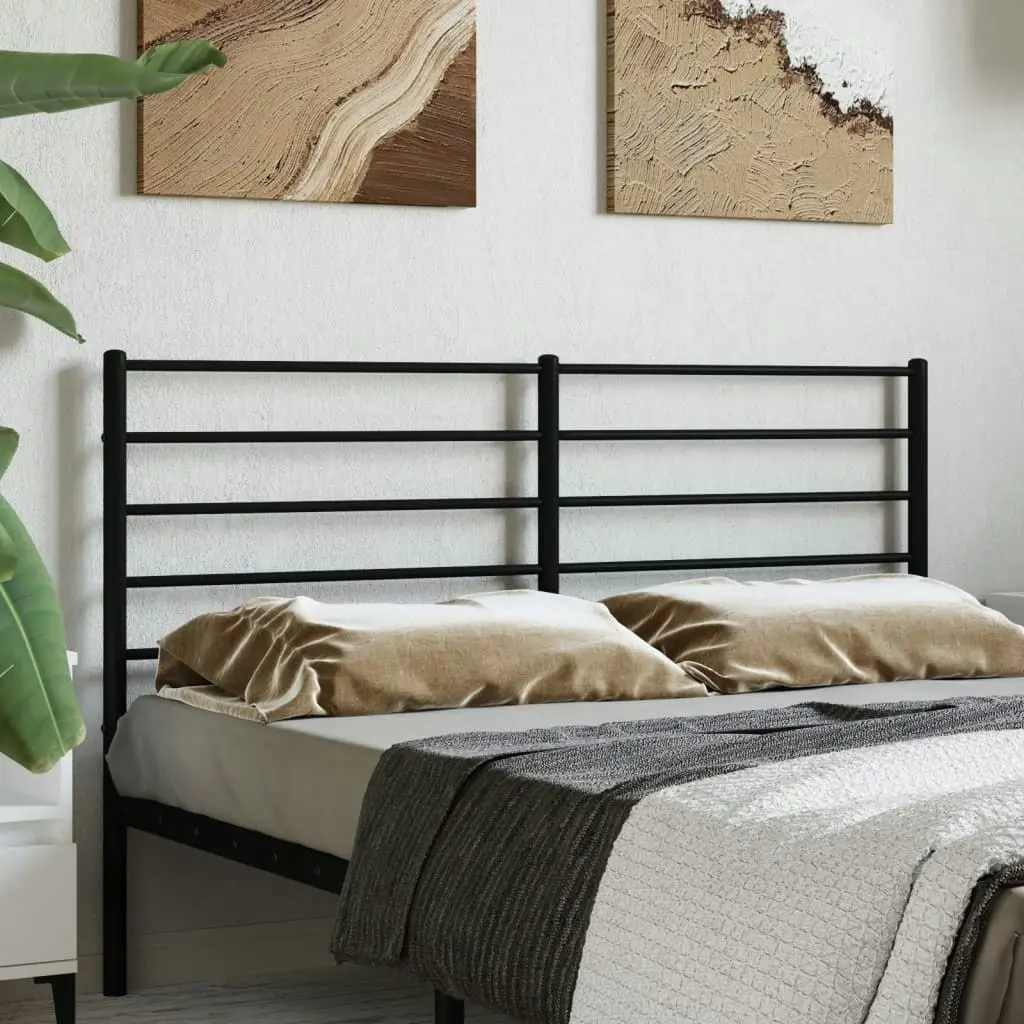 Metal Headboard Black 135 cm 352351