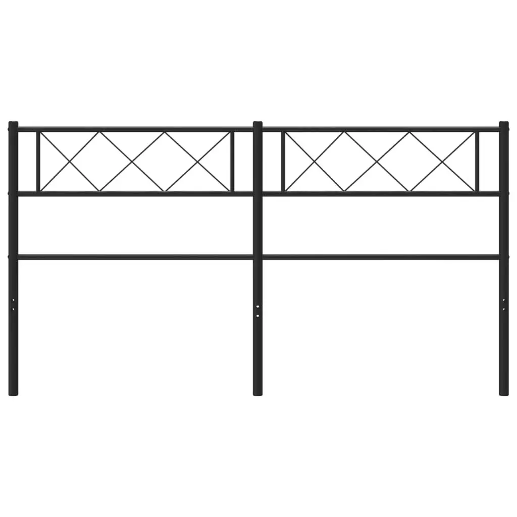 Metal Headboard Black 152 cm Queen 372311