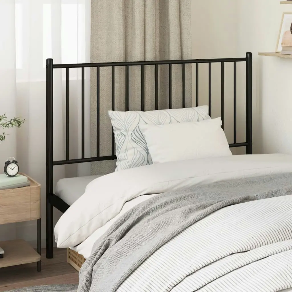 Metal Headboard Black 107 cm King Single 350894