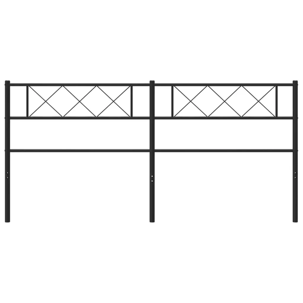 Metal Headboard Black 183 cm 372313