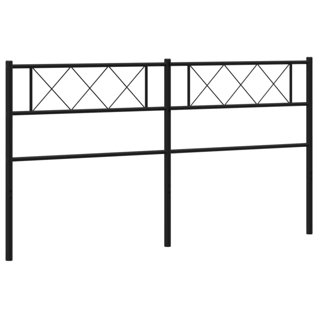 Metal Headboard Black 183 cm 372313