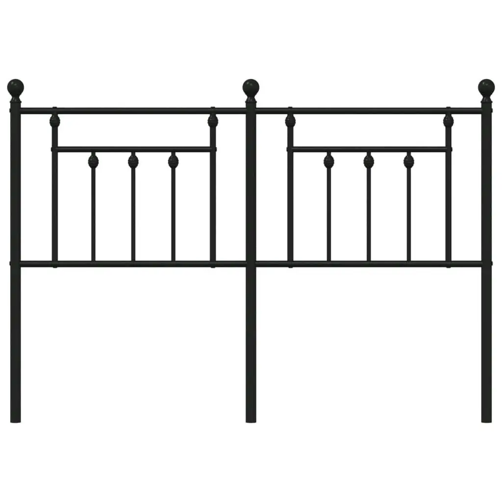 Metal Headboard Black 152 cm Queen 353571