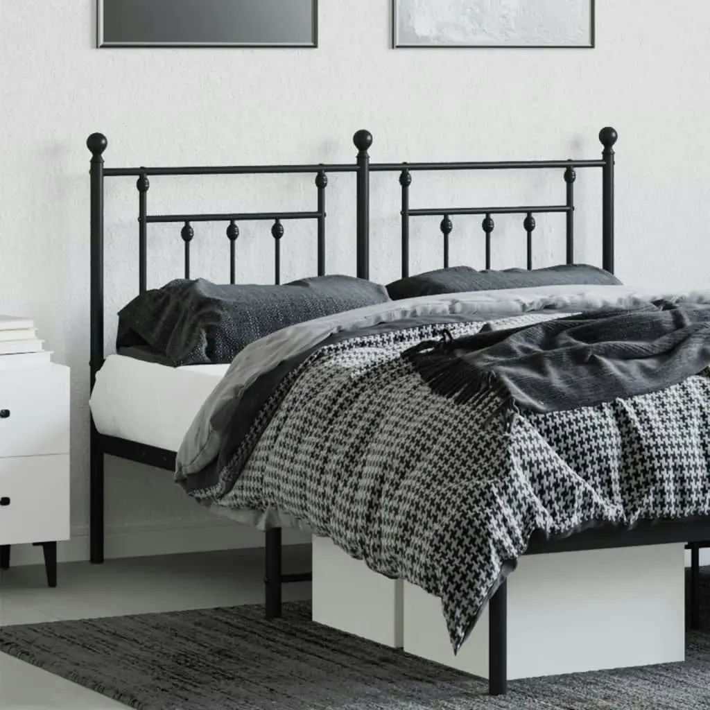 Metal Headboard Black 152 cm Queen 353571