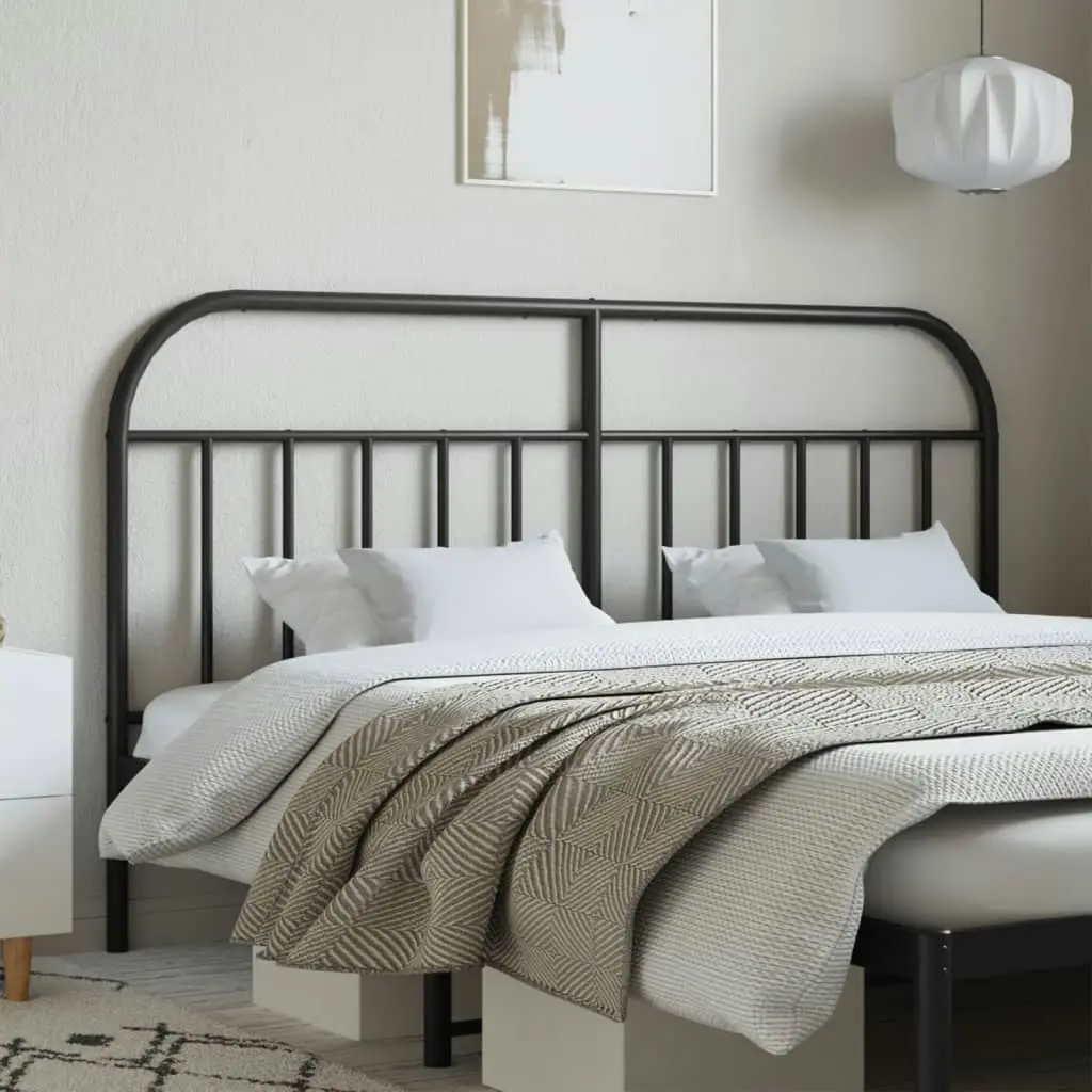 Metal Headboard Black 183 cm 353671