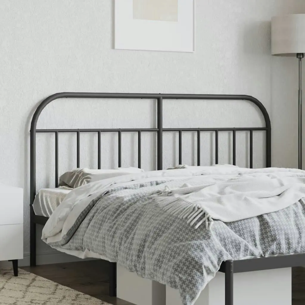 Metal Headboard Black 183 cm 353671