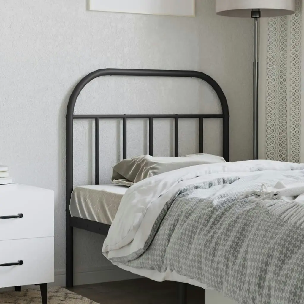 Metal Headboard Black 90 cm 353663