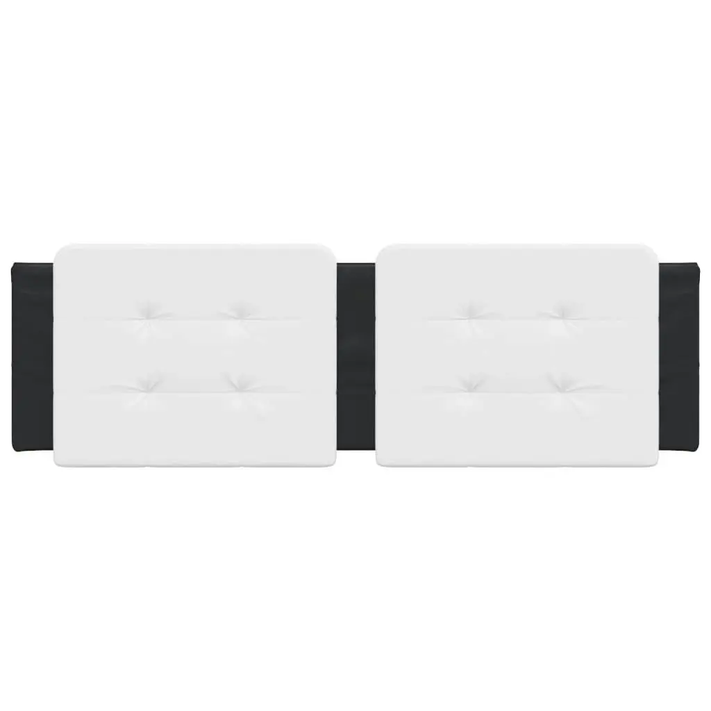 Headboard Cushion White and Black 152 cm Faux Leather 374892