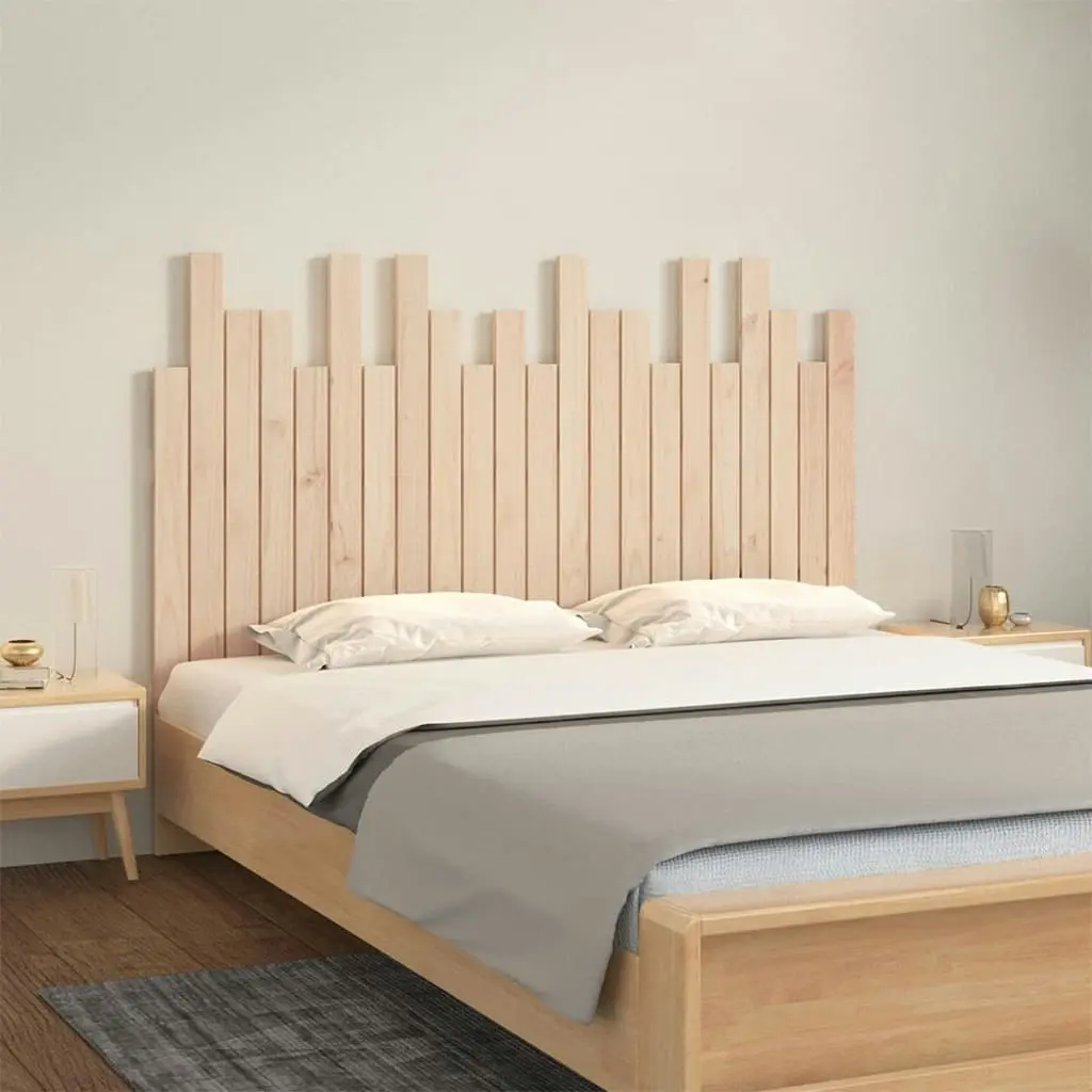 Wall Headboard 140x3x80 cm Solid Wood Pine 824818