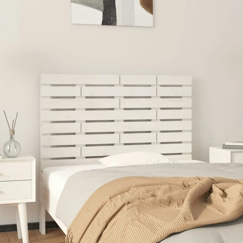 Wall Headboard White 96 cm Solid Wood Pine 824724