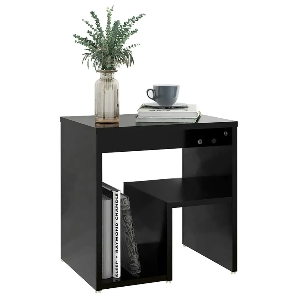 Bed Cabinet Black 40x30x40 cm Engineered Wood 806330