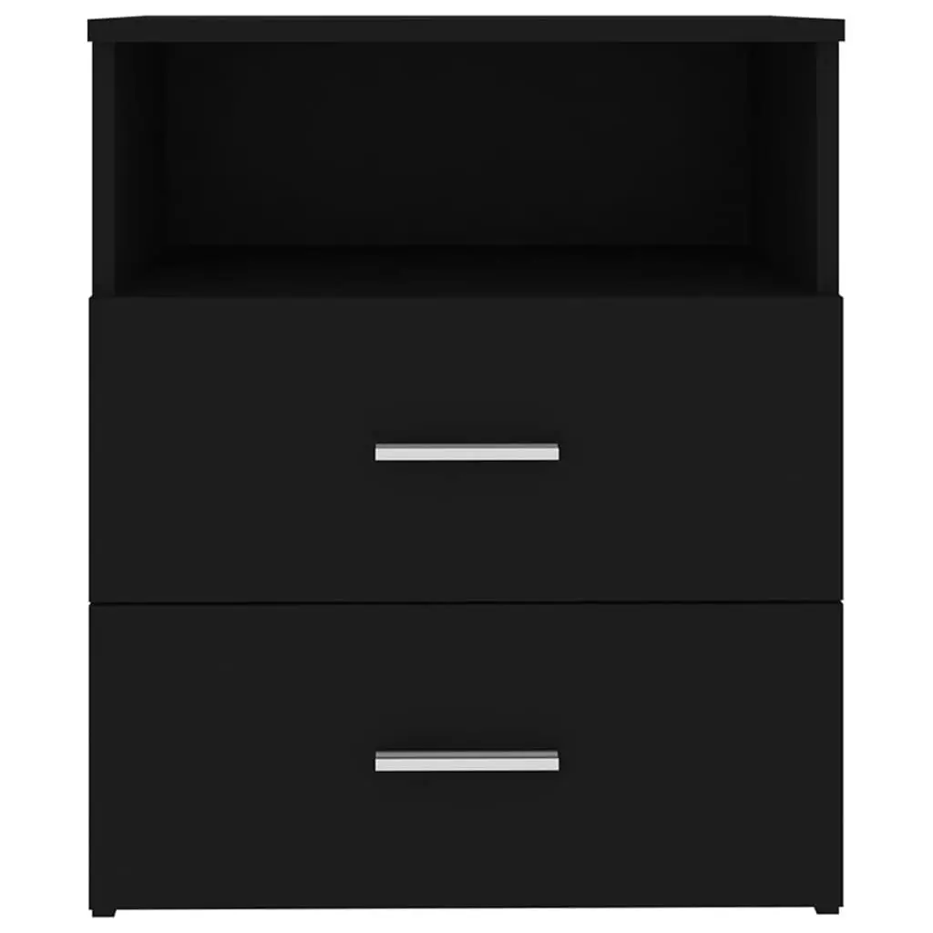 Bed Cabinet Black 50x32x60 cm 803274