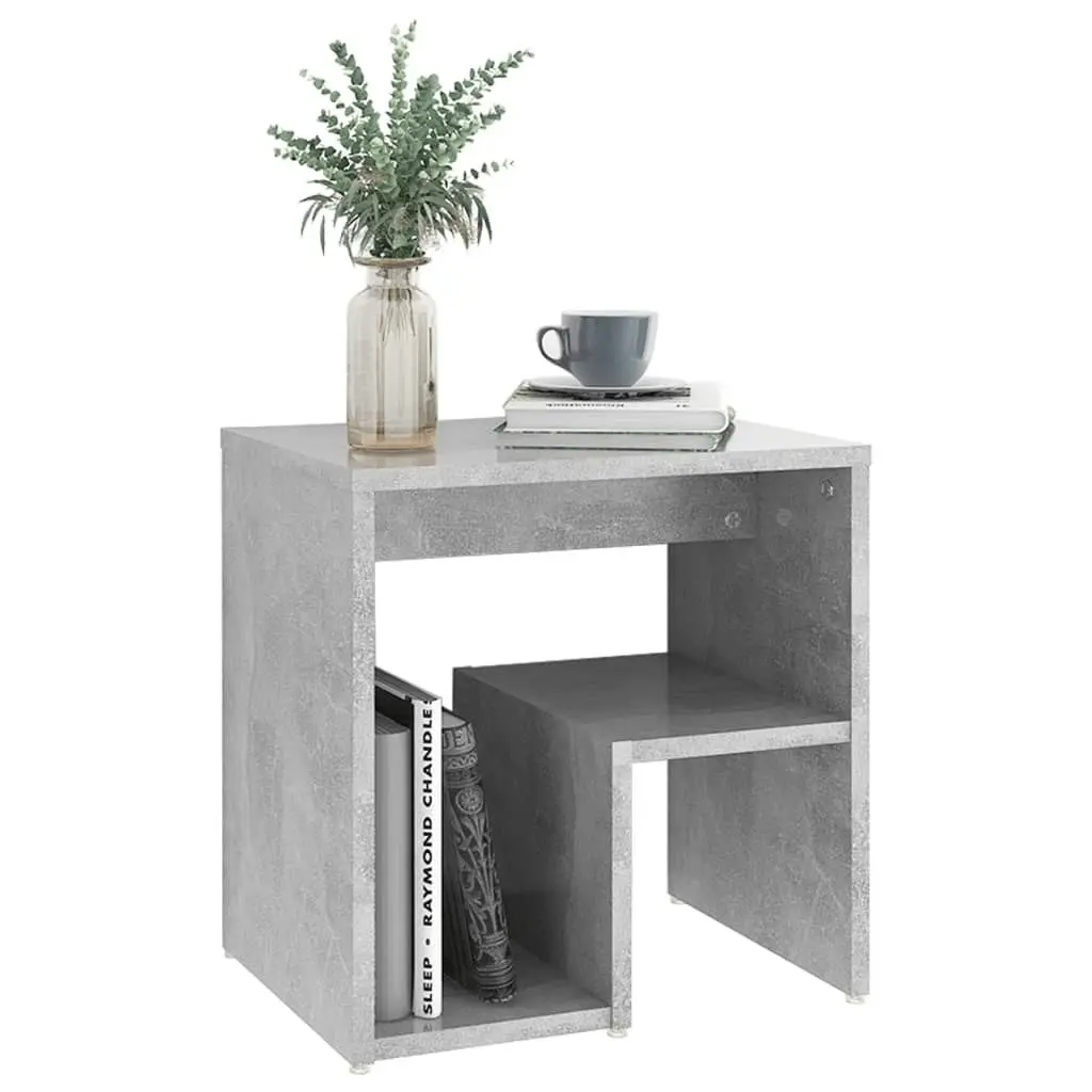 Bed Cabinet Concrete Grey 40x30x40 cm Engineered Wood 806336