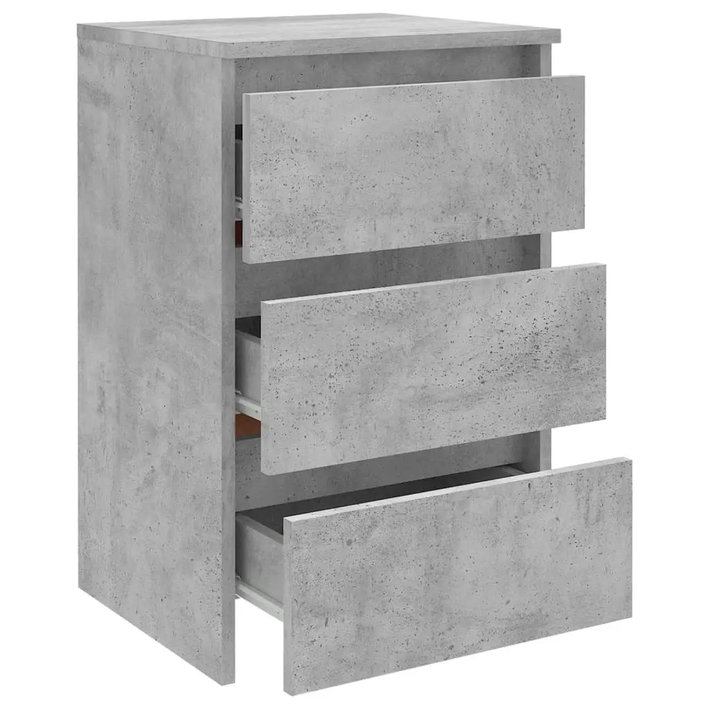 Bed Cabinet Concrete Grey 40x35x62.5 cm Engineered Wood 806219