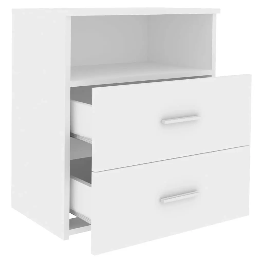 Bed Cabinet White 50x32x60 cm 803272