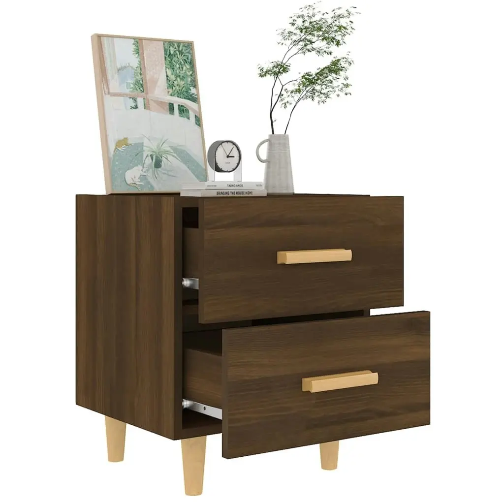 Bed Cabinet Brown Oak 40x35x47.5 cm 817289