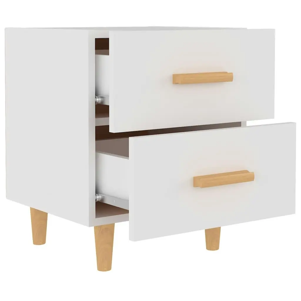 Bed Cabinet White 40x35x47.5 cm 811970