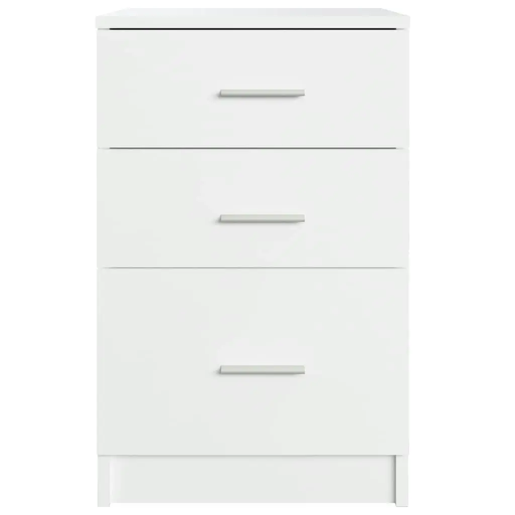 Bed Cabinet White 40x40x63 cm Engineered Wood 808639