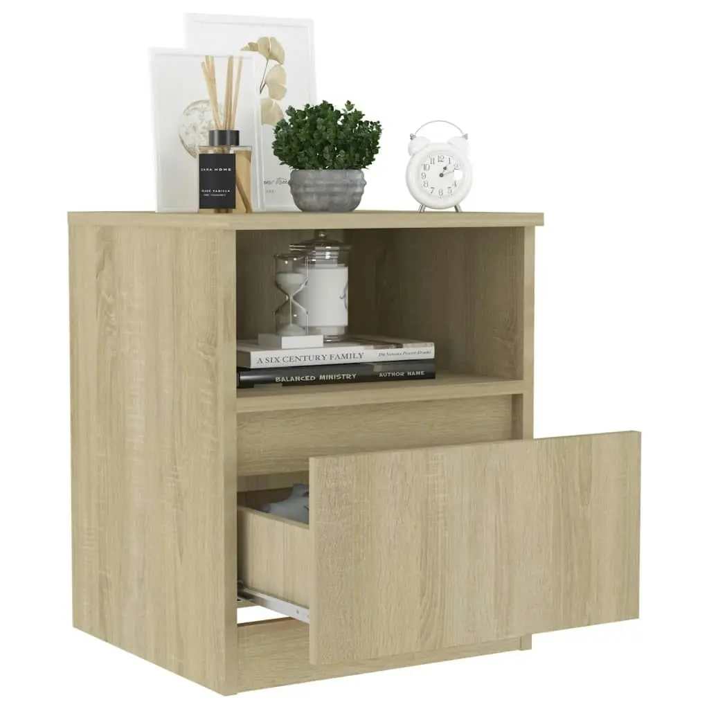 Bed Cabinet Sonoma Oak 40x40x50 cm Engineered Wood 806163