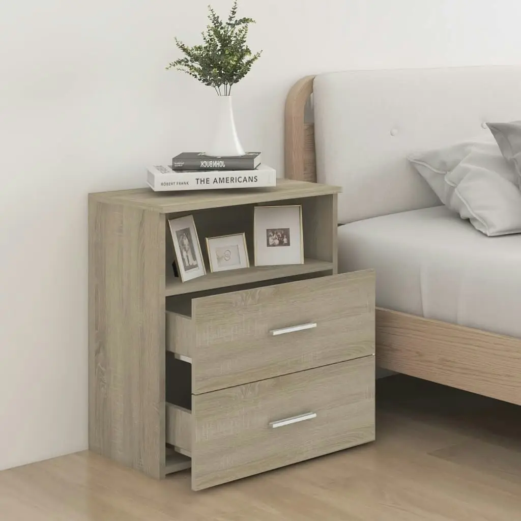 Bed Cabinet Sonoma Oak 50x32x60 cm 803278