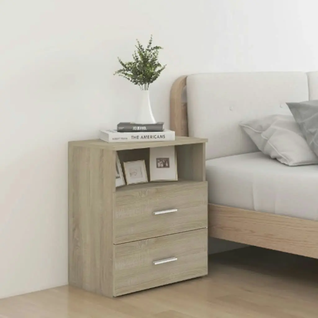 Bed Cabinet Sonoma Oak 50x32x60 cm 803278