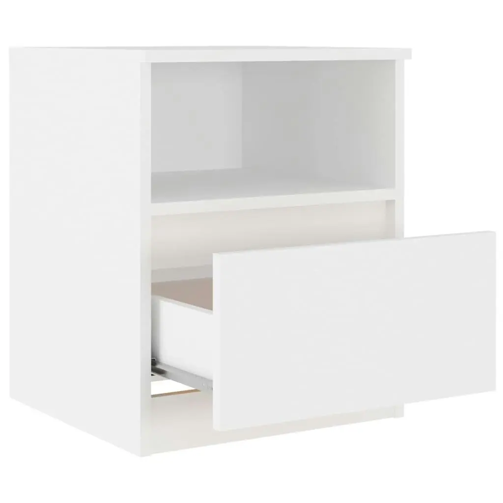 Bed Cabinet White 40x40x50 cm Engineered Wood 806157