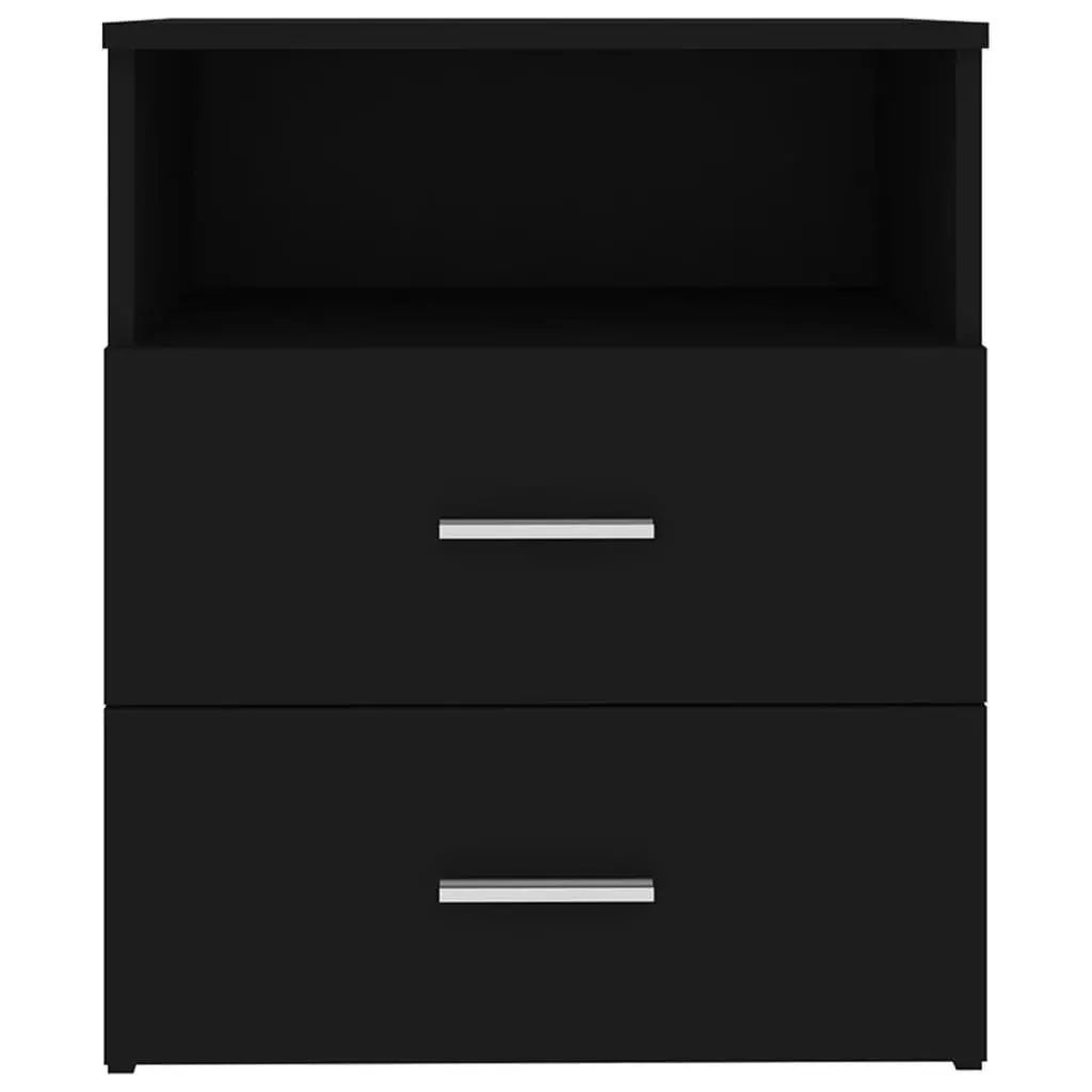 Bed Cabinets 2 pcs Black 50x32x60 cm 803275