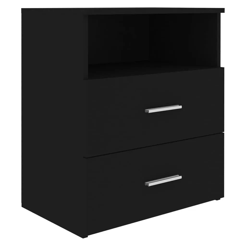 Bed Cabinets 2 pcs Black 50x32x60 cm 803275