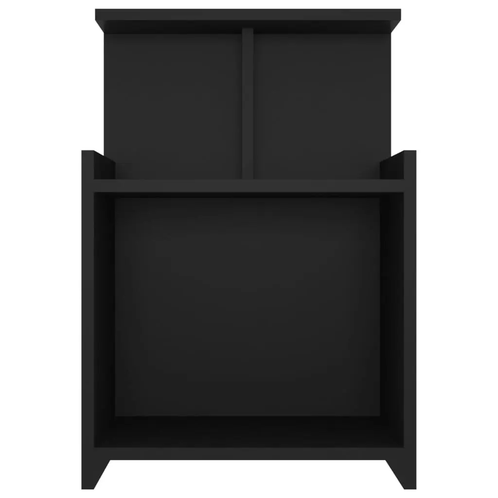 Bed Cabinets 2 pcs Black 40x35x60 cm Engineered Wood 806178